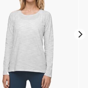 Lululemon Emerald Long Sleeve 3 Color  Space Dye Grey Alpine White